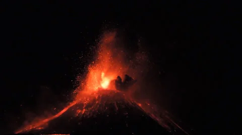 Volcano. Mount Etna explosive eruption. Sicily, Italy 28 november 2013 Видео 32969564
