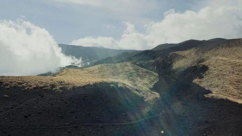 Volcano Mount Etna timelapse 01 Stock Footage 71961454