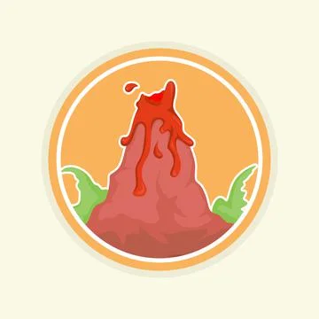 Volcano mountain logo vector illustration 스톡 일러스트