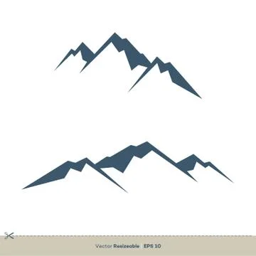 Volcano Mountain Vector Logo Template Illustration Design. Vector EPS 10. Stock Illustration