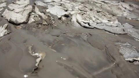 Volcano Mud Stream Stock Footage 50137398
