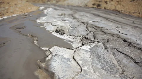 Volcano Mud Stream Stock Footage 58110482