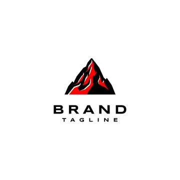 Volcano Peak Logo Design Stock-Illustration