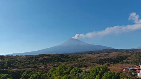 Volcano Red House Video stock 148785406