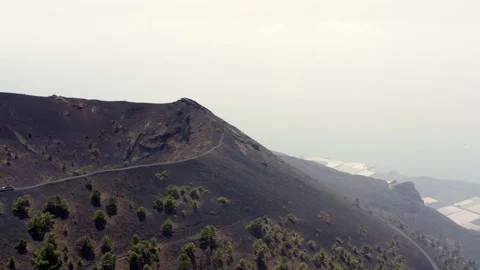 Volcano of San Antonio during eruption of 2021. La Palma. Drone. Aerial. 5 Stock Footage 199465212