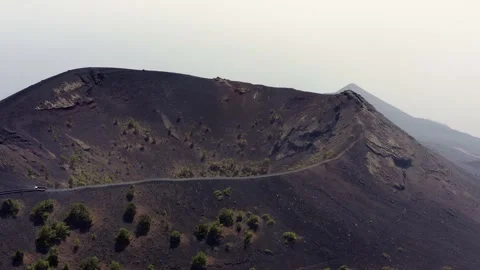 Volcano of San Antonio during eruption of 2021. La Palma. Drone. Aerial. 9 Stock Footage 199466675
