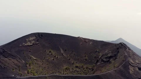 Volcano of San Antonio during eruption of 2021. La Palma. Drone. Aerial. 4 Stock Footage 199467856