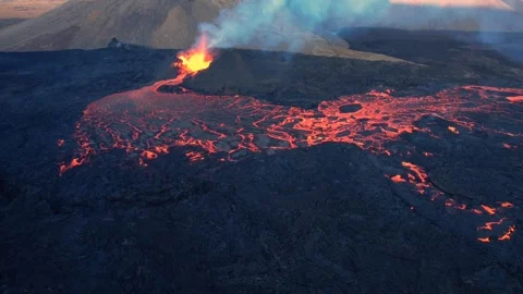 Volcano smoke fire Stock-Footage 273210634