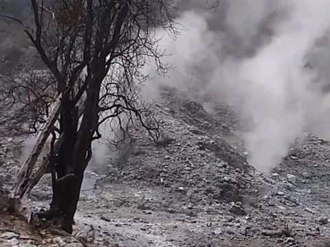 Volcano smoke Stock Footage 244995127