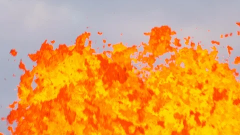 Volcano spews lava Video stock 90569609