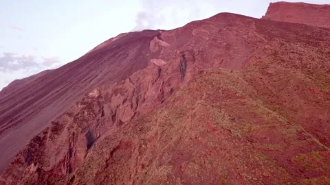 VOLCANO STROMBOLI | DRONE SHOTS | SICILY | CINEMATIC AERIAL 2K Stock Footage 144159203