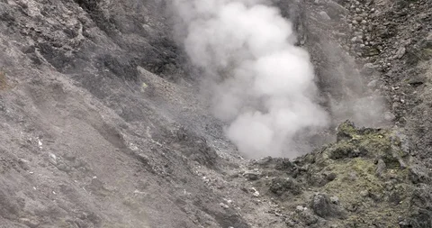 Volcano With Sulfur Gas.03 스톡 동영상 121896598