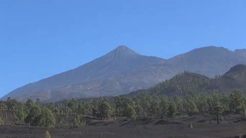 Volcano Teide volcanic valley island of Tenerife Stock Footage 85628791