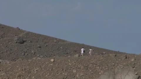 Volcano tourist 06 Stock Footage 11519372