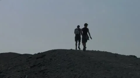 Volcano tourist 07 Stock Footage 11519447