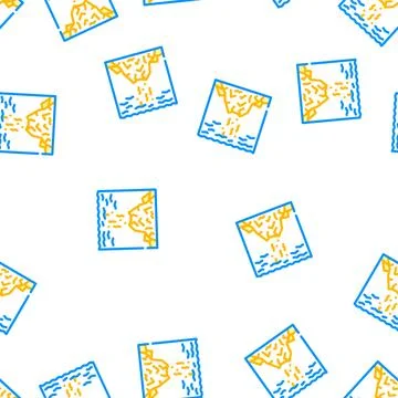 Volcano under water vector seamless pattern 스톡 일러스트