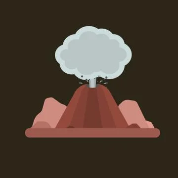 Volcano vector illustration Stockillustratie