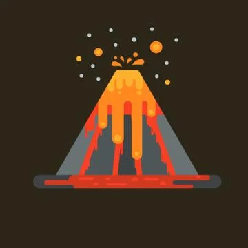 Volcano vector illustration Stock Illustration