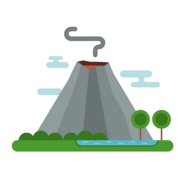Volcano vector illustration イラスト素材
