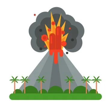 Volcano vector illustration 스톡 일러스트
