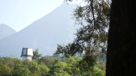 A volcano view in Colima, Colima, México - vista del volcán de colima 库存影片 169659989