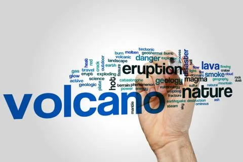 Volcano word cloud イラスト素材