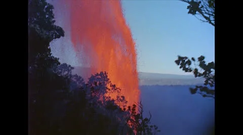 VolcanoEruptionOfKilaueaIkiCrater07 Stock Footage