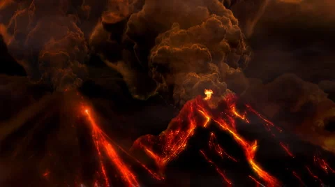 Volcanos and sparks Stock Footage