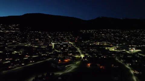 Volda, Norway during the night Stock Footage 254415243