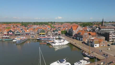 Volendam by drone Stock Footage 281262819