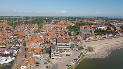 Volendam by drone Stock Footage 281262825