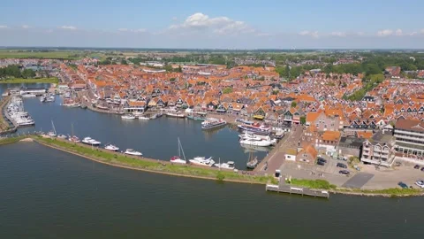 Volendam by drone Stock Footage 281262839