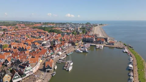 Volendam by drone Stock Footage 281262890