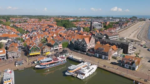 Volendam by drone Stock Footage 281262913