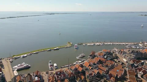 Volendam by drone Stock Footage 281262994