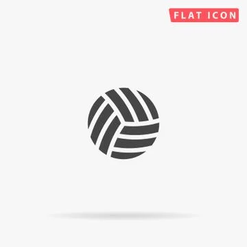 Voleyball flat vector icon Stock Illustration
