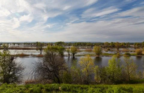 Volga and Spring Stock Photos