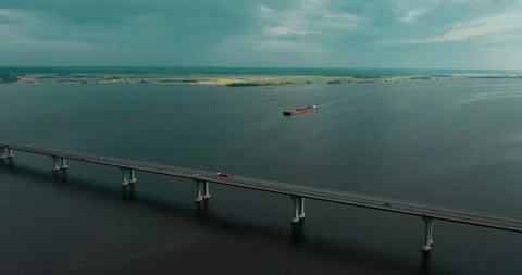 Volga river. Stock Footage