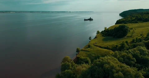 Volga river. Stock Footage 154909180