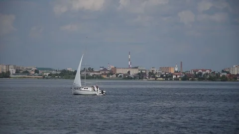 Volga riverside Stock Footage 95529597