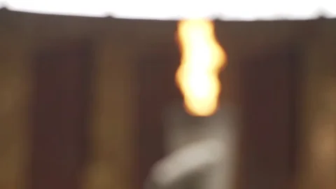 Volgograd monument war fire Stock Footage 89964802