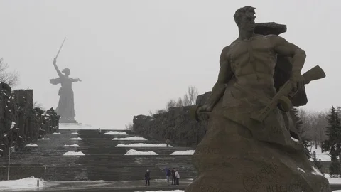Volgograd monuments spring Stock Footage 89964586