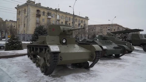Volgograd war tanks Stock Footage 89965475