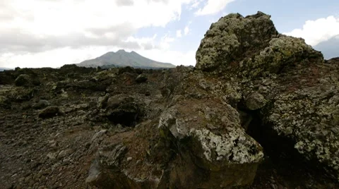 Volkano landscape 2 Stock Footage 7729523