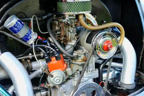 Volkswagen Beetle 1303cc Engine Stock Photos