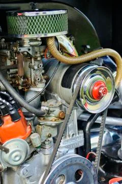 Volkswagen Beetle 1303cc Engine Stock Photos