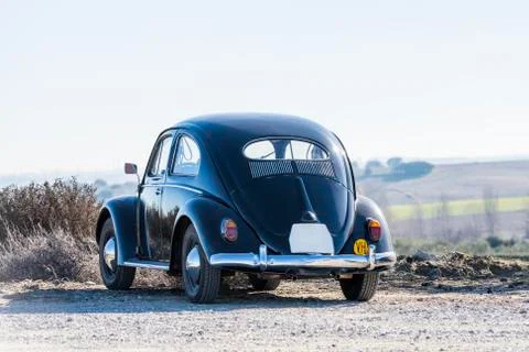 VolksWagen Beetle view from back Stock Photos