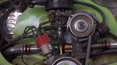 Volkswagen classic bettle engine Video stock 148610130
