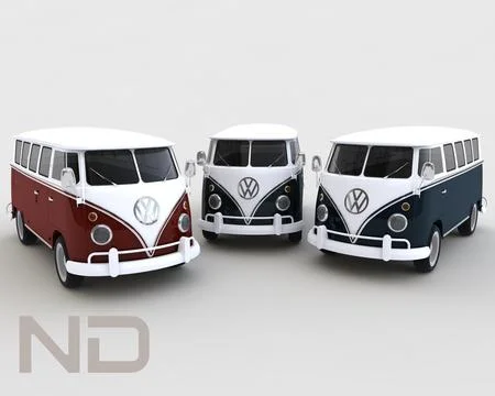 Volkswagen T1 Deluxe Bus 3D Model