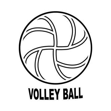 Volley ball icon Illustrazione stock